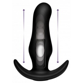 Черная анальная вибропробка Kinetic Thumping 7X Prostate Anal Plug - 13,3 см.