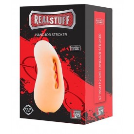 Телесный мастурбатор с удобным углублением под пальцы REALSTUFF MASTURBATOR FLESH